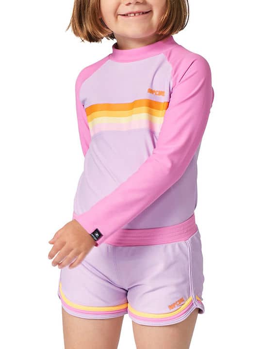 Rainbow Tide Long Sleeve Rash Vest Girl (1-8 years)