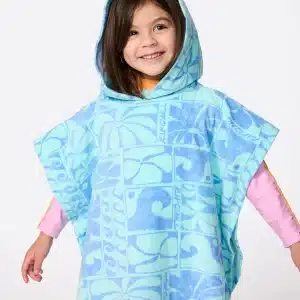 Mixed Snap Hooded Towel Poncho Girl