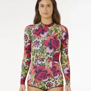 G-Bomb Tropical Long Sleeve Back Zip Springsuit